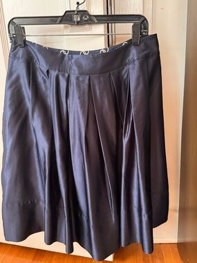 Tommy Hilfiger Navy Pleated Circle Skirt